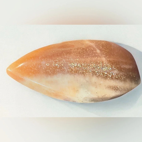 Natural Crystal Palm Stone Duo (Purple Moss Agate/Sunstone) - Picture 10 of 10